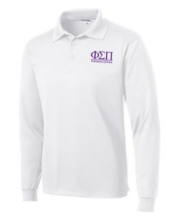Phi Sigma Pi- $35 World Famous Long Sleeve Dry Fit Polo