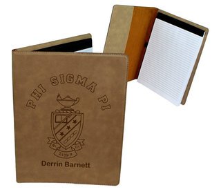 Phi Sigma Pi Leatherette Portfolio with Notepad