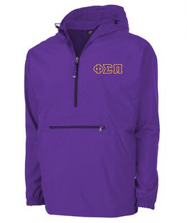 Phi Sigma Pi Tackle Twill Lettered Pack N Go Pullover