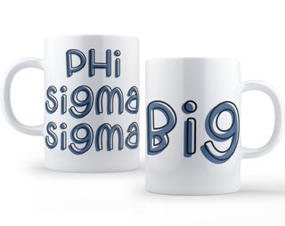 Phi Sigma Sigma Bubble Big Sister Mug