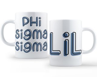 Phi Sigma Sigma Bubble Little Sister Mug