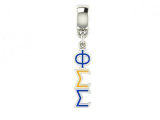 Phi Sigma Sigma Color Filled Stainless Lavaliere Necklace - ON SALE!