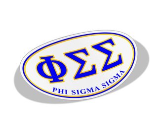 Phi Sigma Sigma Greek Letter Oval Decal