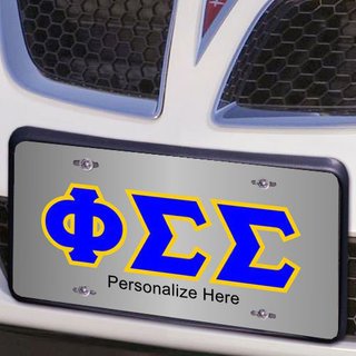 Phi Sigma Sigma Lettered License Cover