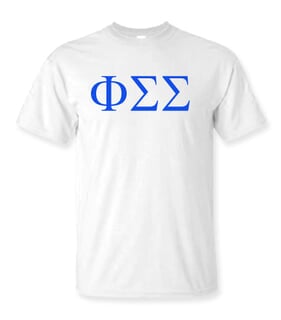 phi sigma sigma letter shirts