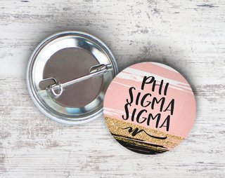 Phi Sigma Sigma Rose Gold Button