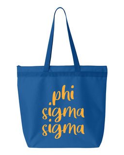 Phi Sigma Sigma Script Tote Bag