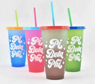 Pi Beta Phi Color Changing Cups (Set of 4)