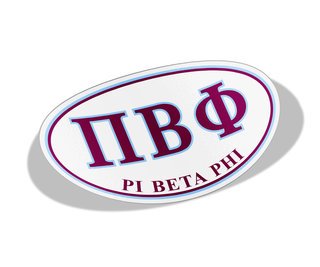 Pi Beta Phi Greek Letter Oval Decal