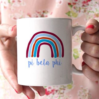 Pi Beta Phi Rainbow Coffee Mug