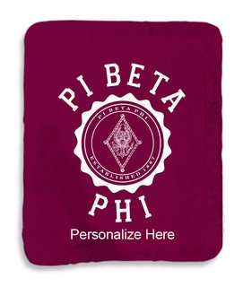 Pi Beta Phi Seal Sherpa Lap Blanket