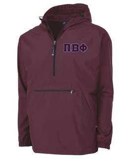 Pi Beta Phi Tackle Twill Lettered Pack N Go Pullover