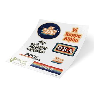 Car Tablet Pi Kappa Alpha Sticker of Letters & Crest for Outside Glass Car Tablet Pi Kappa Alpha Sticker of Letters & Crest for Outside Glass