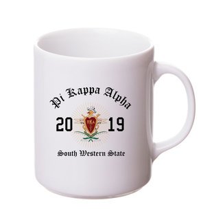 Pi Kappa Alpha Crest & Year Ceramic Mug
