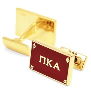 Pi Kappa Alpha Gold Plated Flag Cufflinks