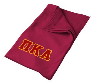 DISCOUNT-Pi Kappa Alpha Twill Sweatshirt Blanket