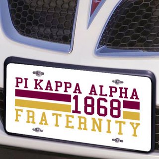 Pi Kappa Alpha Year License Plate Cover