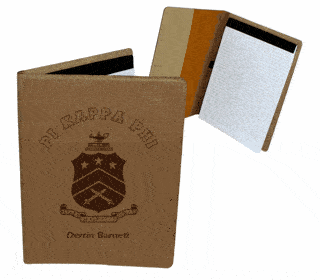 Pi Kappa Phi Leatherette Portfolio with Notepad