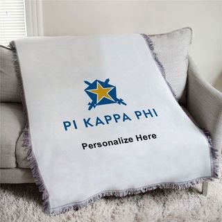 Pi Kappa Phi Shield Afghan Blanket Throw