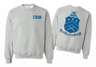 Pi Kappa Phi World Famous Crest - Shield Printed Crewneck Sweatshirt