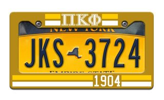 Pi Kappa Phi Year License Plate Frame