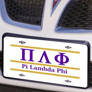 Pi Lambda Phi Lettered Lines License Cover