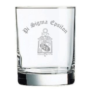 Pi Sigma Epsilon Old Style Glass