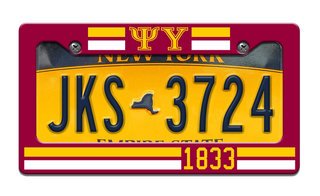 Psi Upsilon Year License Plate Frame