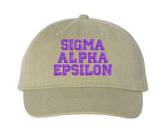 Sigma Alpha Epsilon Pigment Dyed Baseball Cap