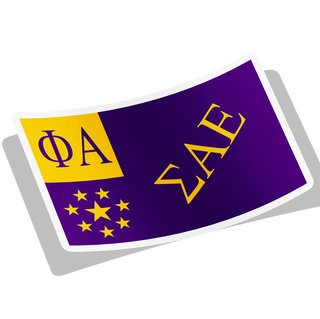Sigma Alpha Epsilon Flag Decal Sticker