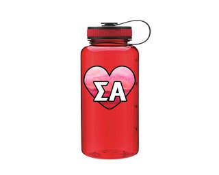 Sigma Alpha Heart Wide Mouth Water Bottle