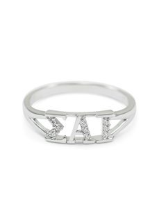 Sigma Alpha Iota Sterling Silver Ring set with Lab-Created Diamonds