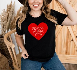 Sigma Alpha Iota Tiffany Heart T-Shirt