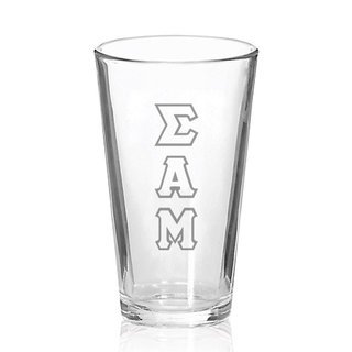 Sigma Alpha Mu Big Letter Mixing Glass