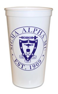 CLOSEOUT Sigma Alpha Mu Big Plastic Stadium Cup - 10 FOR $10!