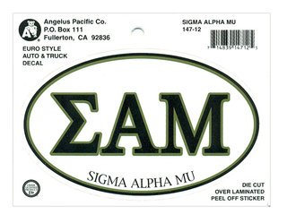 Sigma Alpha Mu Euro Decal Oval Sticker