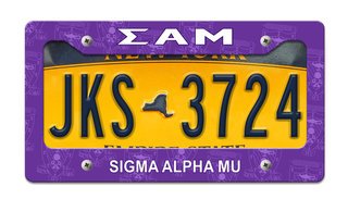 Sigma Alpha Mu License Plate Frame
