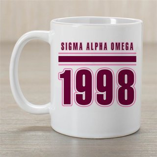 Sigma Alpha Omega Established Year Coffee Mug - Personalized!