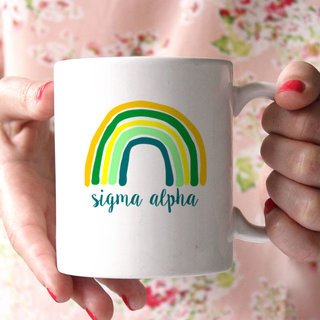 Sigma Alpha Rainbow Coffee Mug
