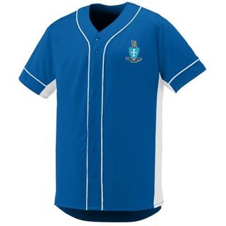 DISCOUNT-Sigma Chi Fraternity Crest - Shield Slugger Baseball Jersey