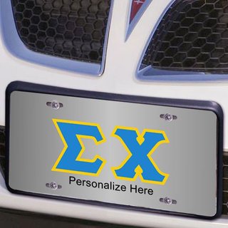 Sigma Chi Lettered License Cover