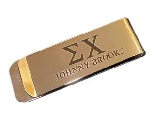 Sigma Chi Stainless Steel Money Clip - Engraved