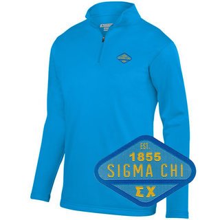 DISCOUNT-Sigma Chi Woven Emblem Wicking Fleece Pullover