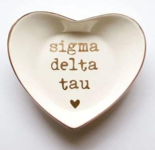 Sigma Delta Tau Ceramic Ring Dish