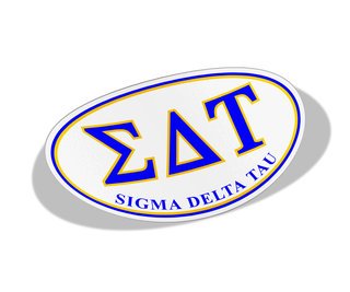 Sigma Delta Tau Greek Letter Oval Decal