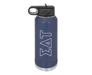 Sigma Delta Tau Letters Stainless Water Bottle