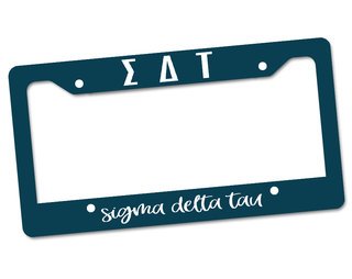 Sigma Delta Tau License Plate Frame