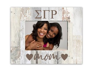 Sigma Gamma Rho Hearts Faux Wood Picture Frame