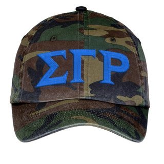 Sigma Gamma Rho Lettered Camouflage Hat