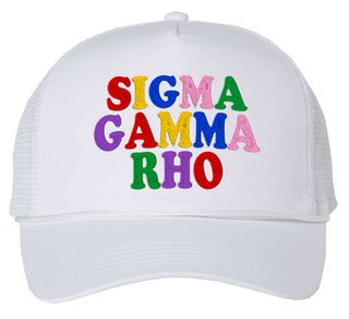 Sigma Gamma Rho Rainbow Trucker Hat
